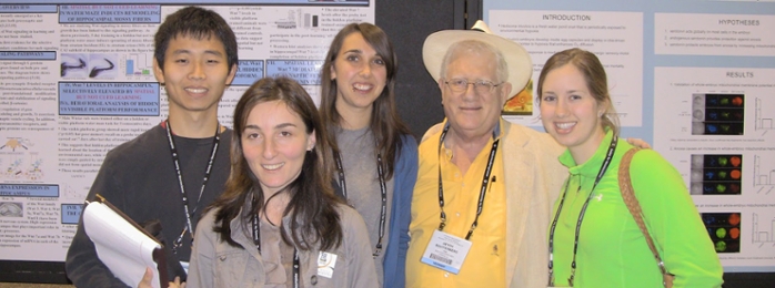 Aryeh and students at a conference